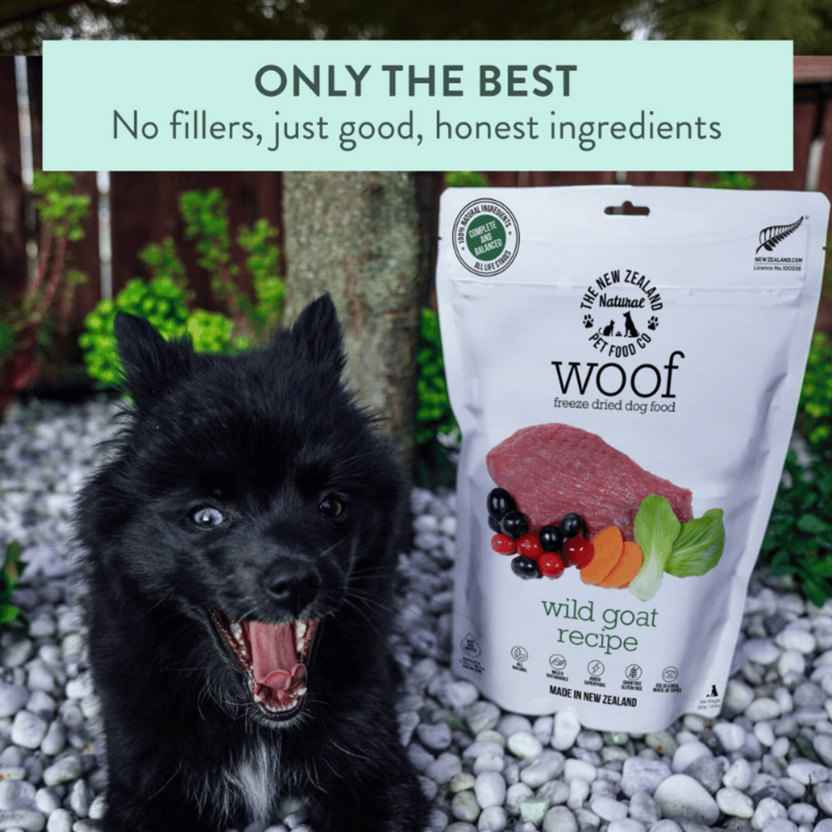 The New Zealand Pet Food Co THE NEW ZEALAND NATURAL PET FOOD CO WOOF Freeze-Dried Wild Goat 1KG