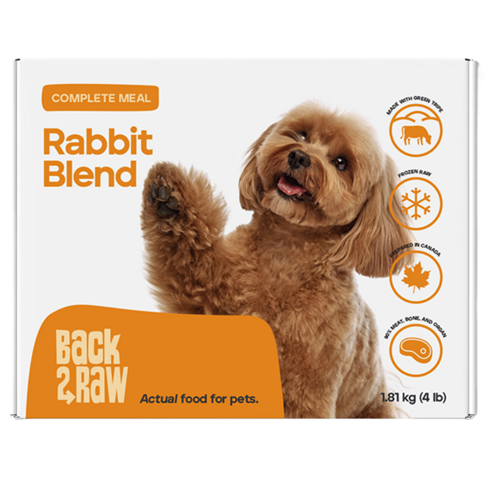 Back2Raw Back2Raw Dog Complete Rabbit Blend Raw 4lb