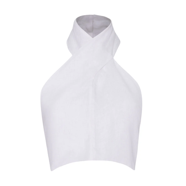 PILY Q LINEN WRAP TOP