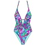 MANHATTAN BEACHWEAR swirltopia v plunge one piece
