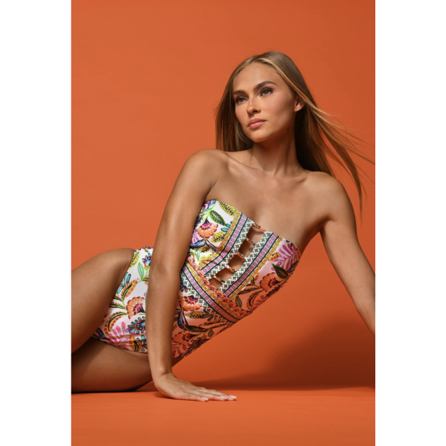 MANHATTAN BEACHWEAR jungle bandeau one piece