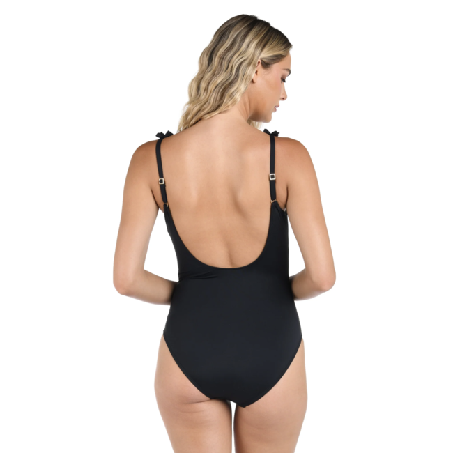 MANHATTAN BEACHWEAR ig ruffle plunge mio