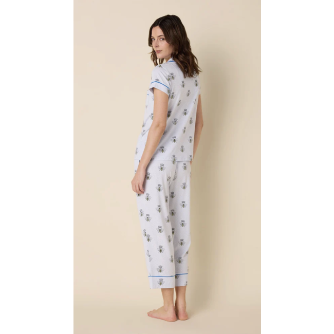 THE CAT'S PAJAMAS QUEEN BEE PIMA KNIT CAPRI 225-440