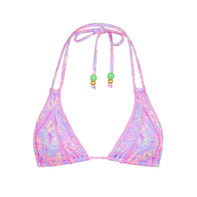 KULANI KINIS DECORATIVE PANEL HALTER BIKINI TOP TOP183