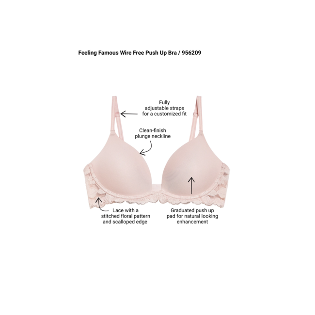 B TEMPTD FEELING FAMOUS WIREFREE PUSH UP 956209