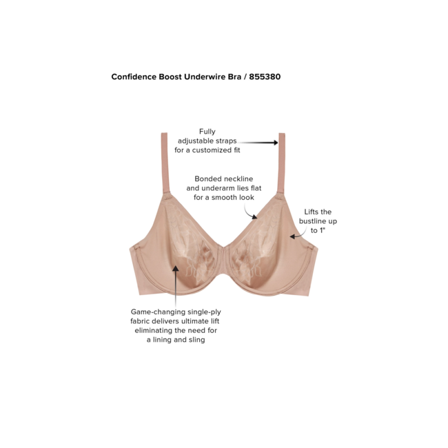 WACOAL CONFIDENCE BOOST UNDERWIRE BRA 855380