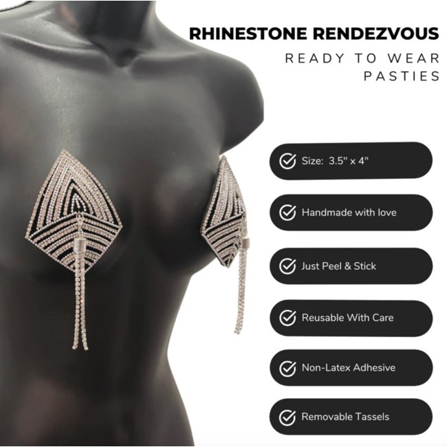 BE APEELING RHINESTONE RENDEZVOUS PASTIES