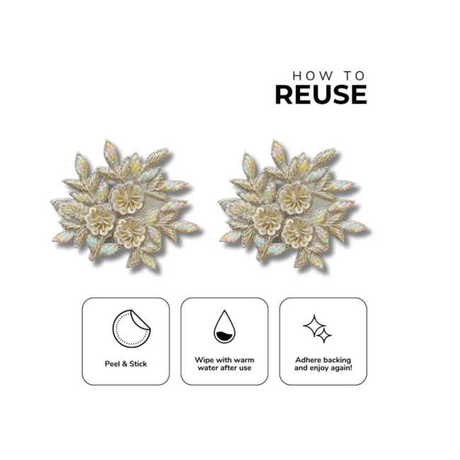 BE APEELING GATSBY GOLD & OPAL -SEQUIN PASTIES