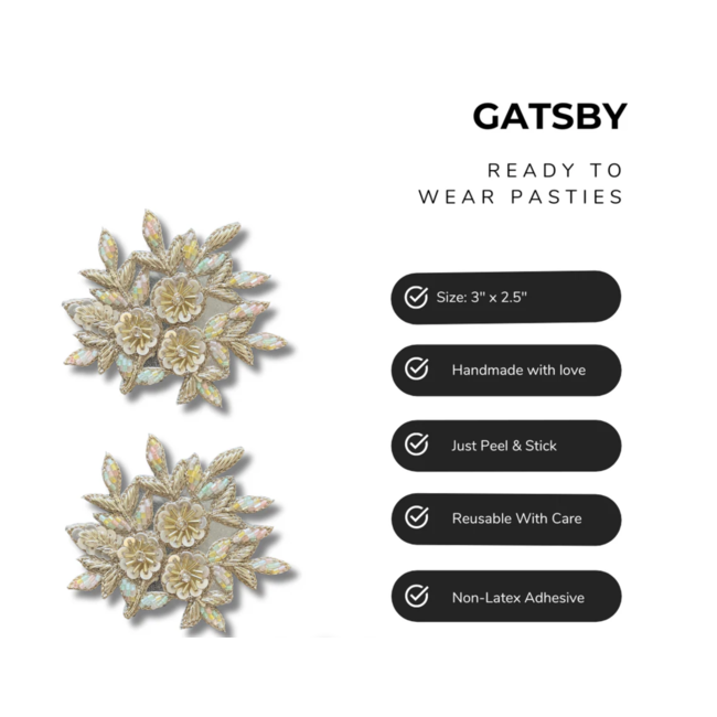 BE APEELING GATSBY GOLD & OPAL -SEQUIN PASTIES