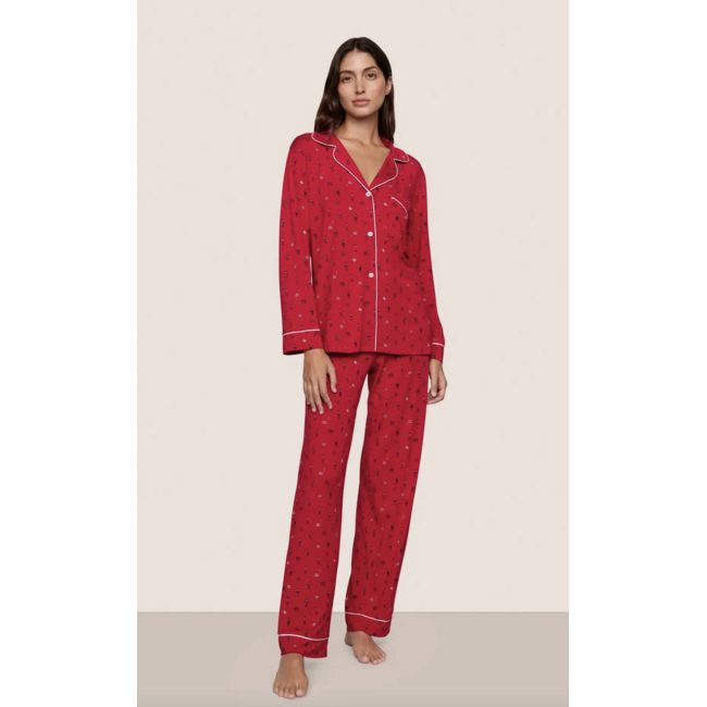 EBERJEY GISELE PRINTED LONG PJ SET PJ1141