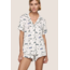 EBERJEY GISELE PRINTED SHORTIE PJ SET PJ1141S