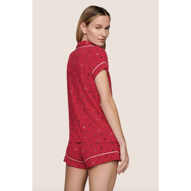 EBERJEY GISELE PRINTED SHORTIE PJ SET PJ1141S