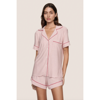 EBERJEY GISELE PRINTED TENCEL MODAL RELAXED SHORT PJ SET
