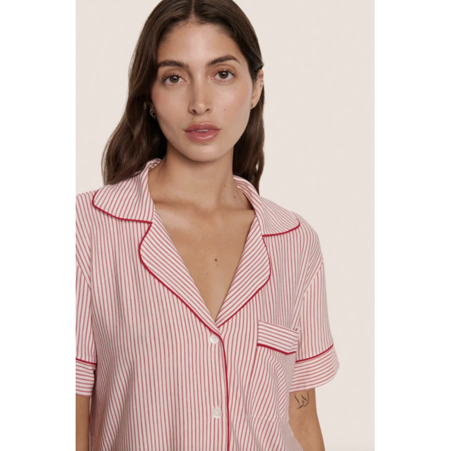 EBERJEY GISELE PRINTED TENCEL MODAL RELAXED SHORT PJ SET PJ1141SN