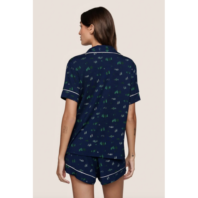 EBERJEY GISELE PRINTED TENCEL MODAL RELAXED SHORT PJ SET PJ1141SN