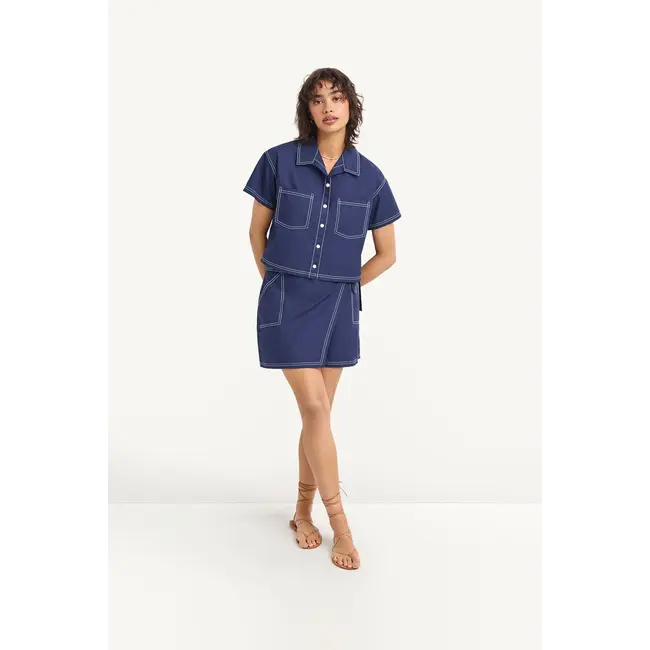 VITAMIN A ASHLEY CROPPED SHIRT