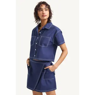 VITAMIN A ASHLEY CROPPED SHIRT