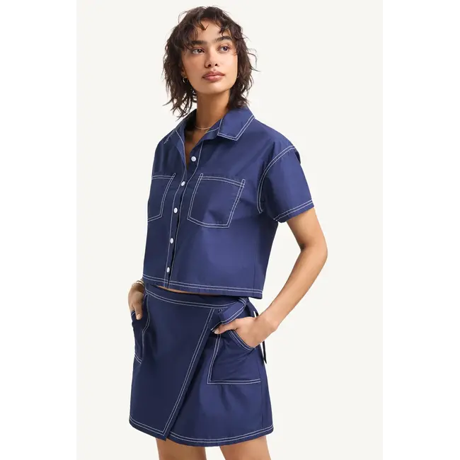 VITAMIN A ASHLEY CROPPED SHIRT