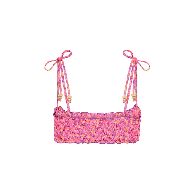 KULANI KINIS SHIRRED CROP TIE BIKINI TOP TOP201