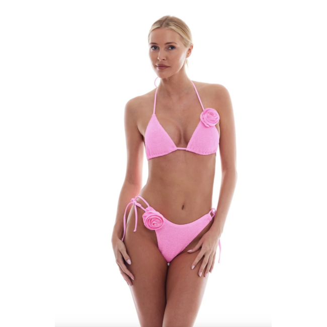 LOVE & BIKINIS ROSE JAMAICA TRIANGLE STRINGS BIKINI TOP