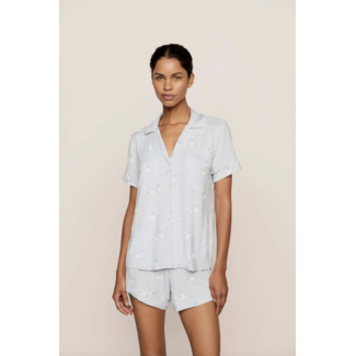 EBERJEY GISELE PRINTED TENCEL MODAL RELAXED SHORT PJ SET