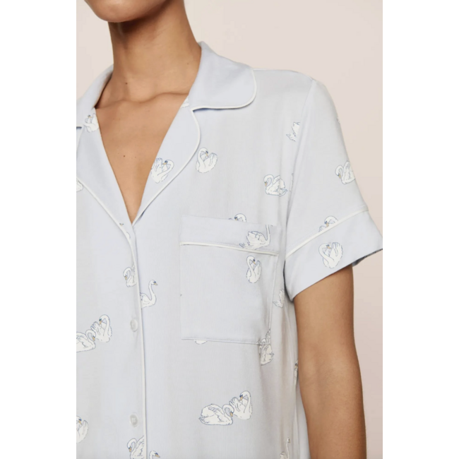 EBERJEY GISELE PRINTED TENCEL MODAL RELAXED SHORT PJ SET PJ1141SN