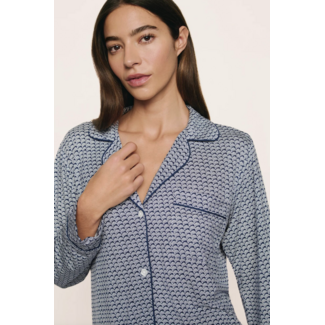 EBERJEY GISELE PRINTED LONG PJ SET