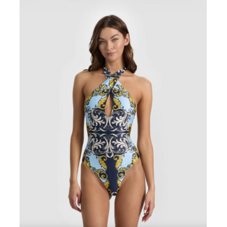 PILY Q Antique Scroll Cross Front One Piece