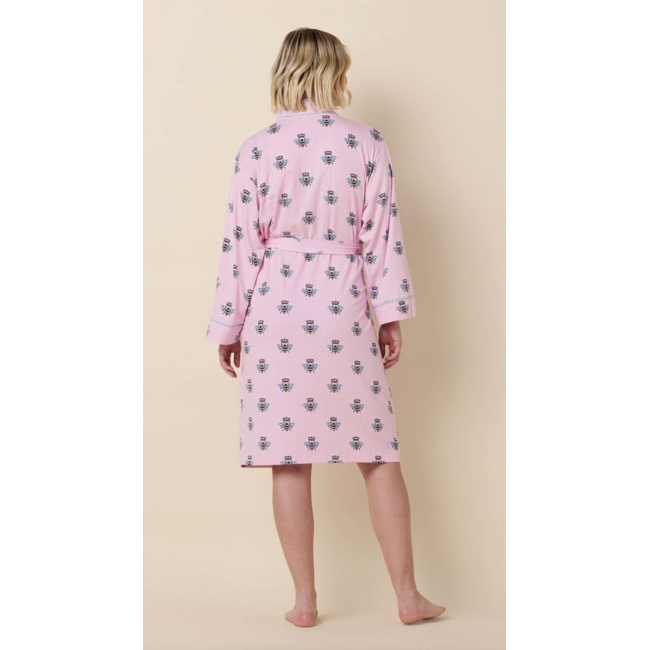 THE CAT'S PAJAMAS QUEEN BEE PIMA KNIT ROBE