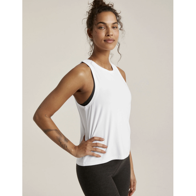 BEYOND YOGA featherweight rebalance tank cloud white