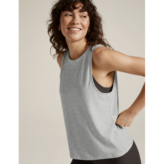 BEYOND YOGA featherweight rebalance tank cloud white