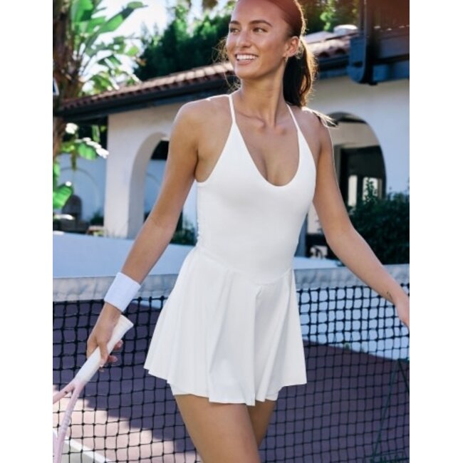 BEYOND YOGA youre a force dress white wht