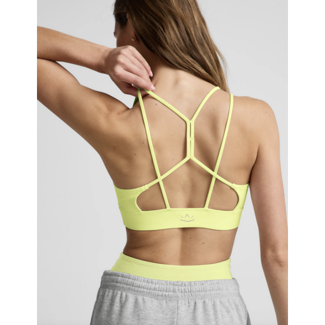 BEYOND YOGA spacedye back to it strappy bra electric