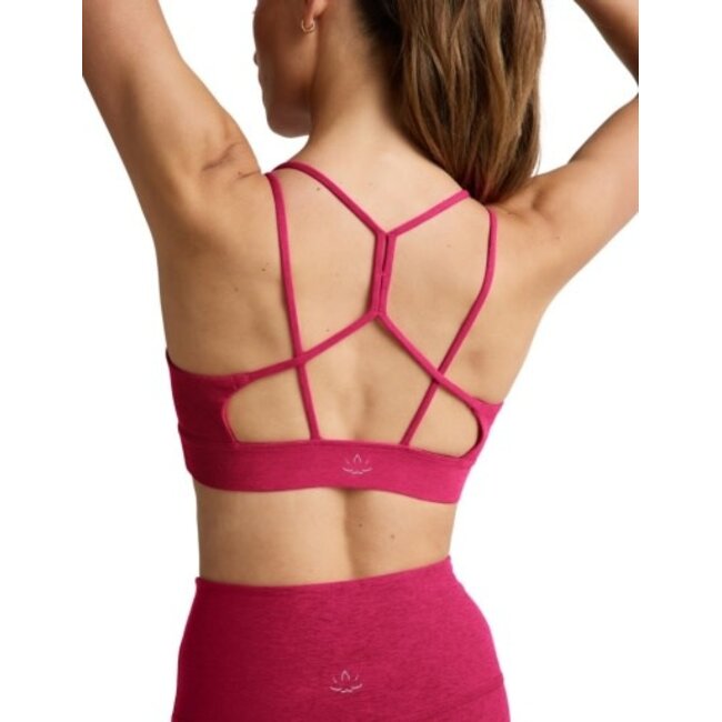 BEYOND YOGA spacedye back to it strappy bra electric