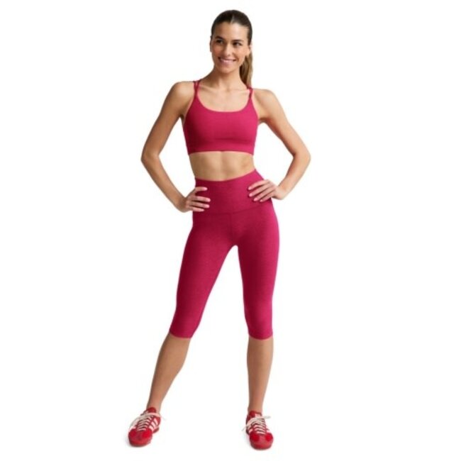 BEYOND YOGA spacedye back to it strappy bra electric