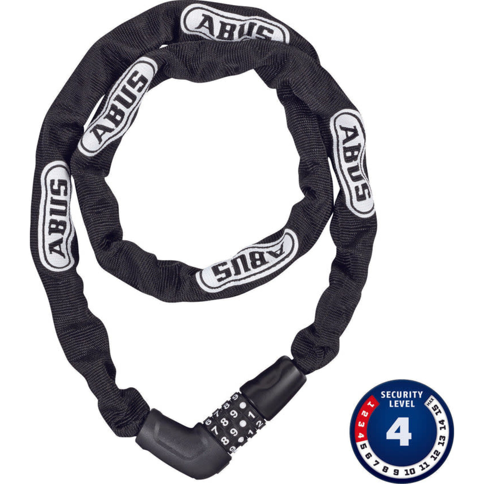 Abus Abus, Steel-O-Chain 5805C Chain with combination lock, 5mm x 75cm (5mm x 2.5'), Black