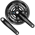 Shimano FRONT CHAINWHEEL, FC-M311-L, FOR REAR 7/8-SPEED, 175MM, 48X38X28T FOR HG-CHAIN, W/CHAIN GUARD, CHAIN CASE COMPATIBLE, BLACK