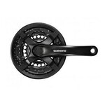 Shimano Shimano, FC-TY501, Crankset, 6/7/8 sp., 175mm, 24/34/42T, Riveted, Square, 47.5mm, Black