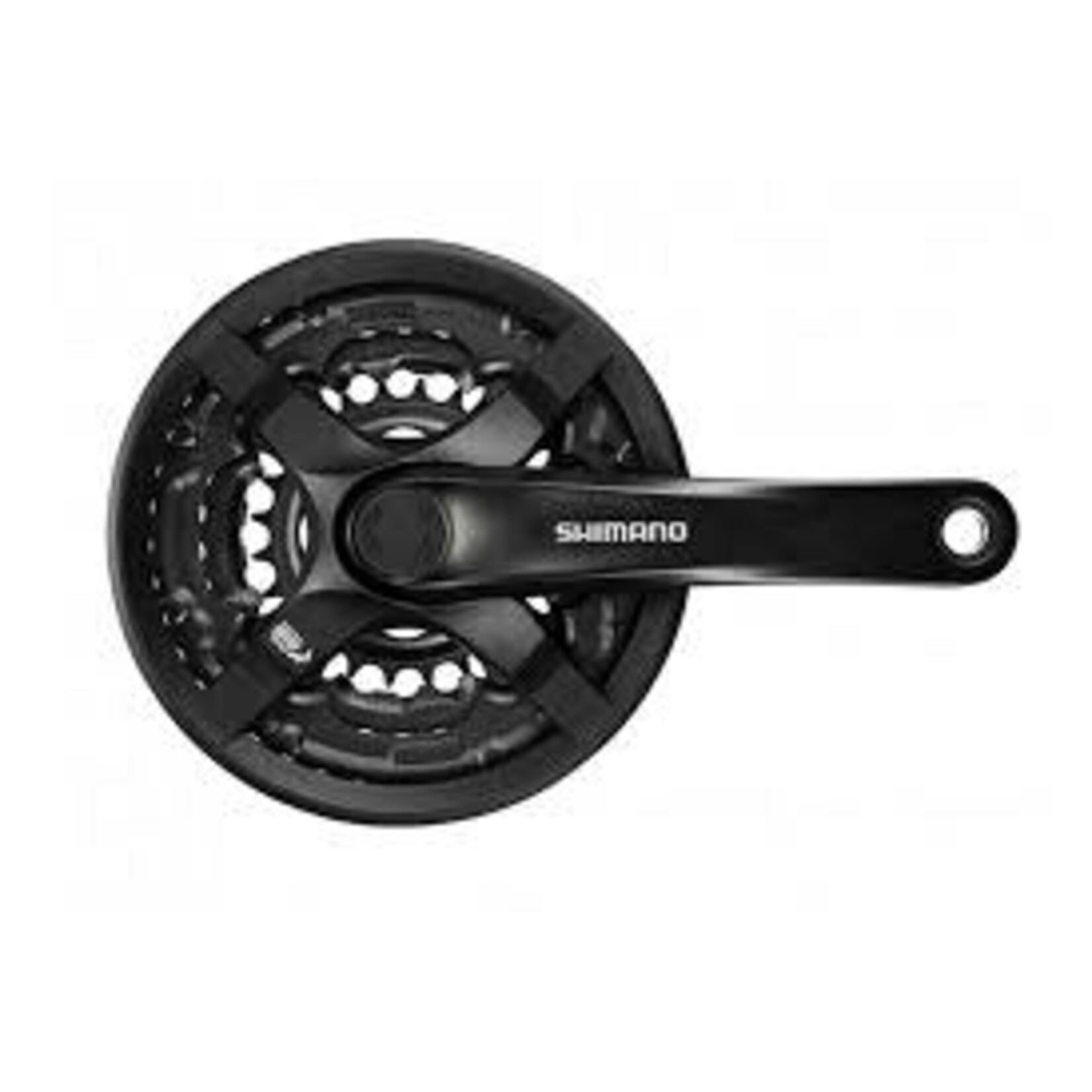 Shimano Shimano, FC-TY501, Crankset, 6/7/8 sp., 175mm, 24/34/42T, Riveted, Square, 47.5mm, Black