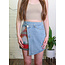 Aztec Print Denim Mini Skirt