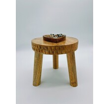 Hand-Carved Plant Stand