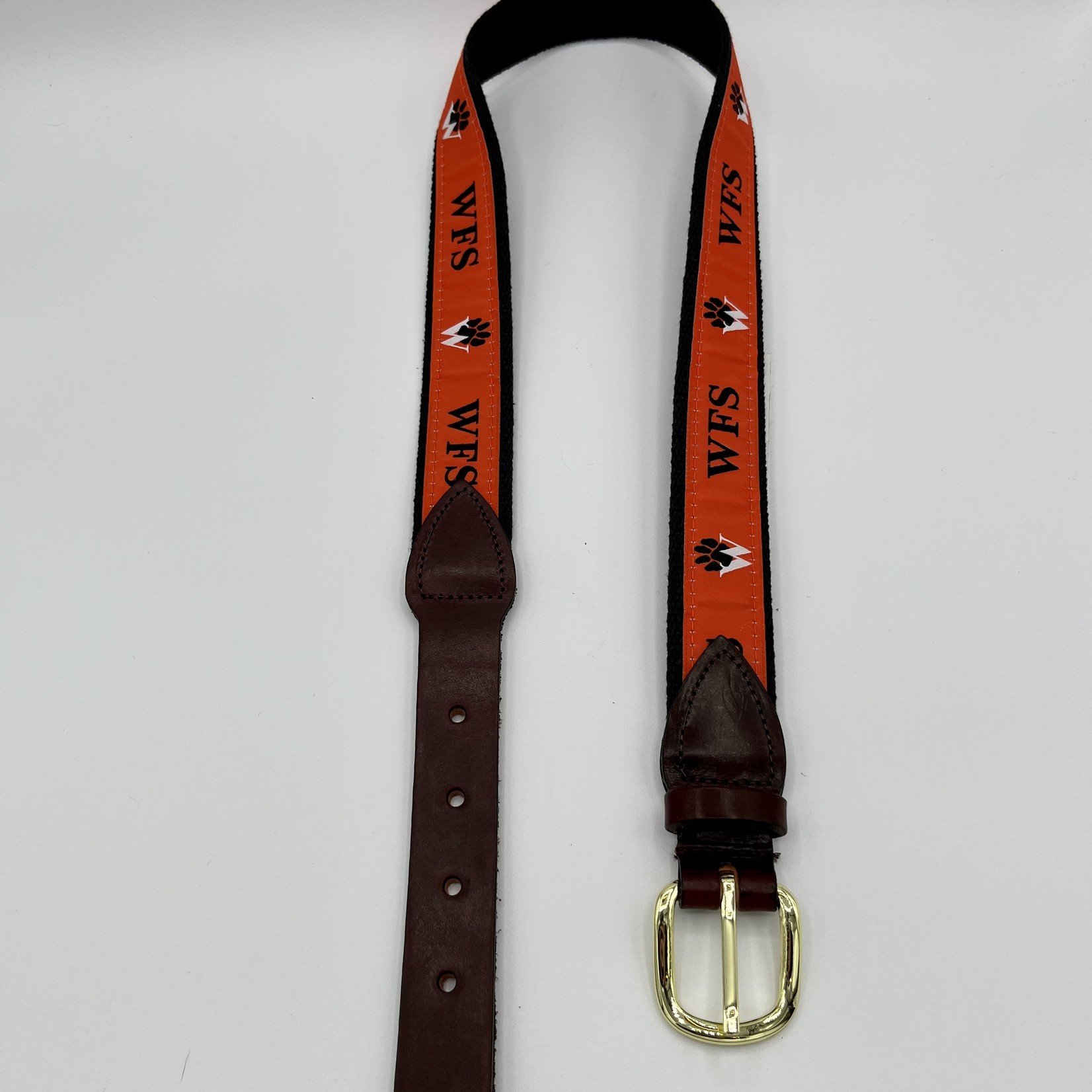 Cape Cod Belt Co. Orange Belt with Paw