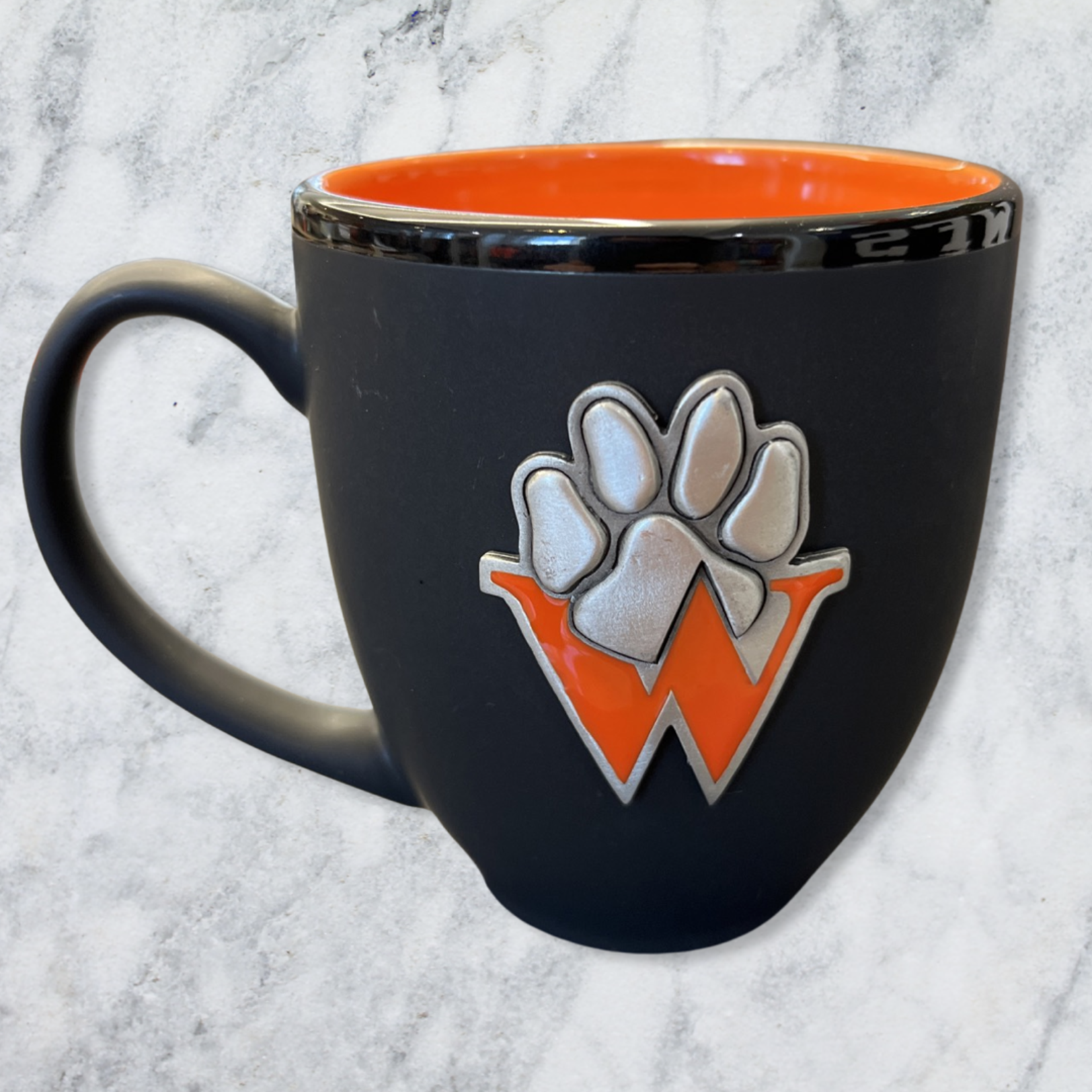 Jardine Matte Ceramic Mug W/Paw Orange