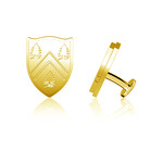 Dayna Designs Dayna Designs Cuff Links Sterling Silver/Gold Plated Shield