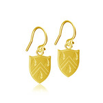 Dayna Designs Dayna Designs Dangle Earrings Sterling Silver/Gold Plated Shield