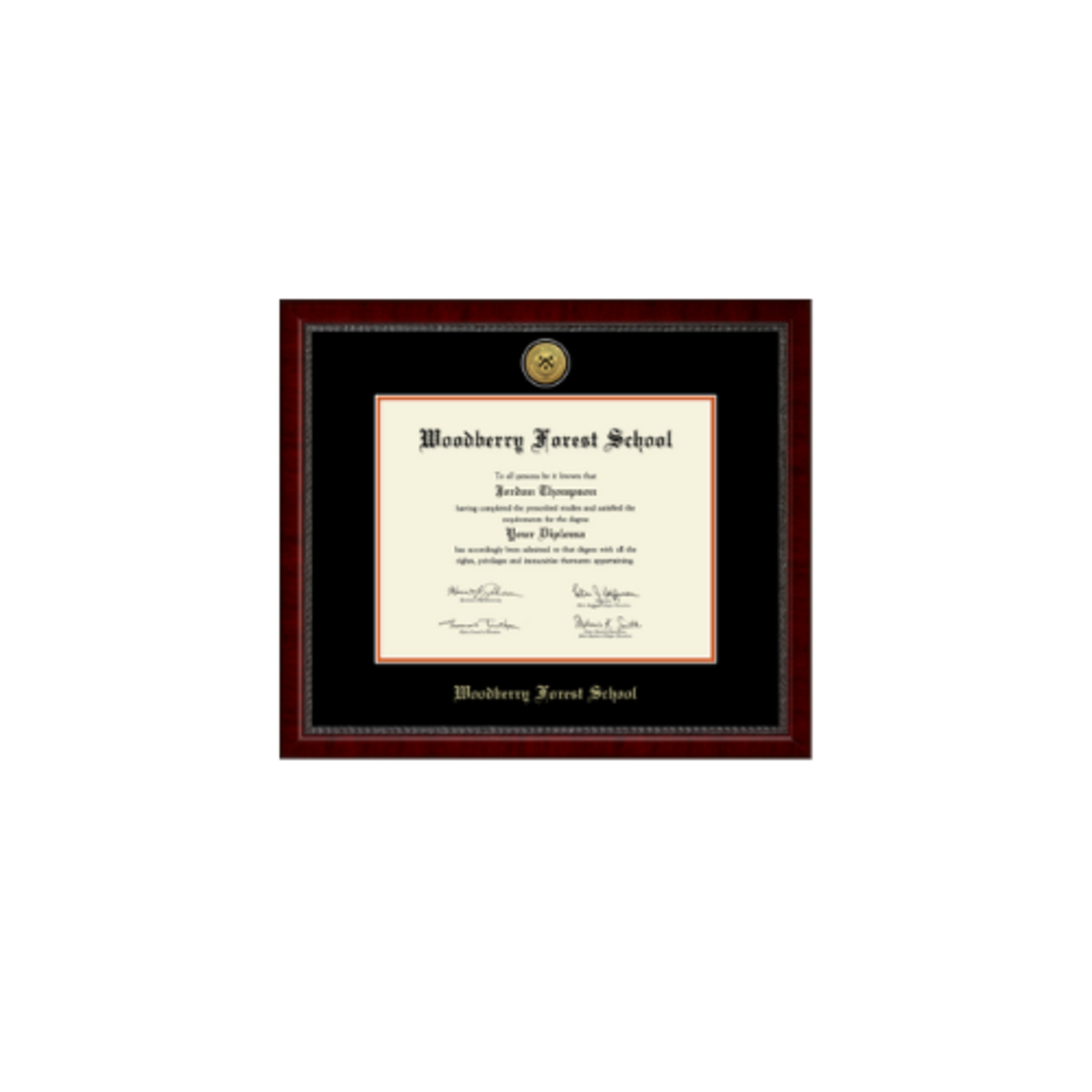 Church Hill Classics Woodberry Forest School Gold Engraved Medallion Diploma Frame