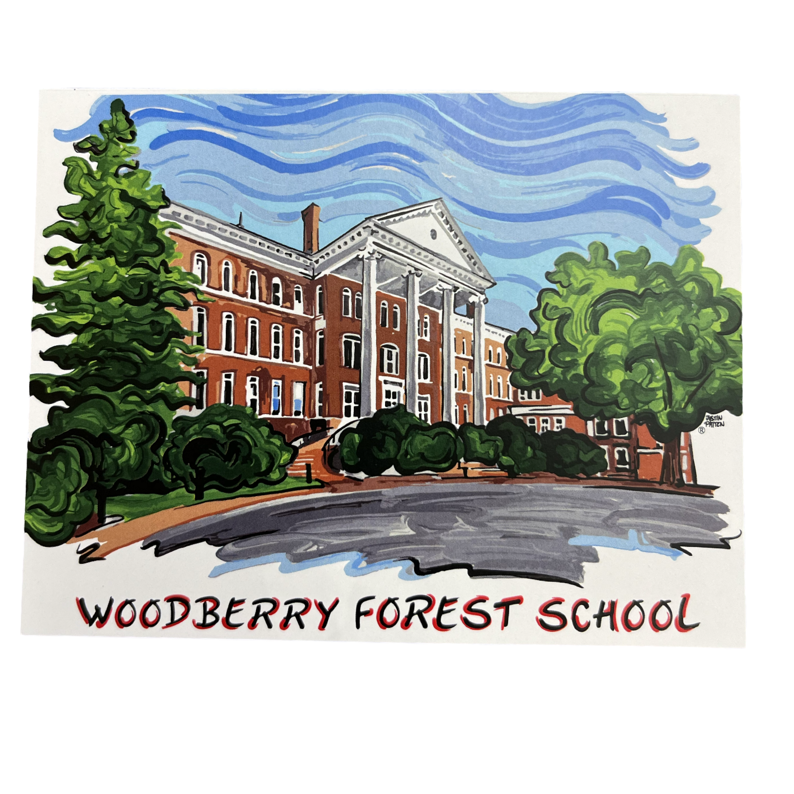 NE Justin Patten Note Cards 10 Pack Woodberry School Store
