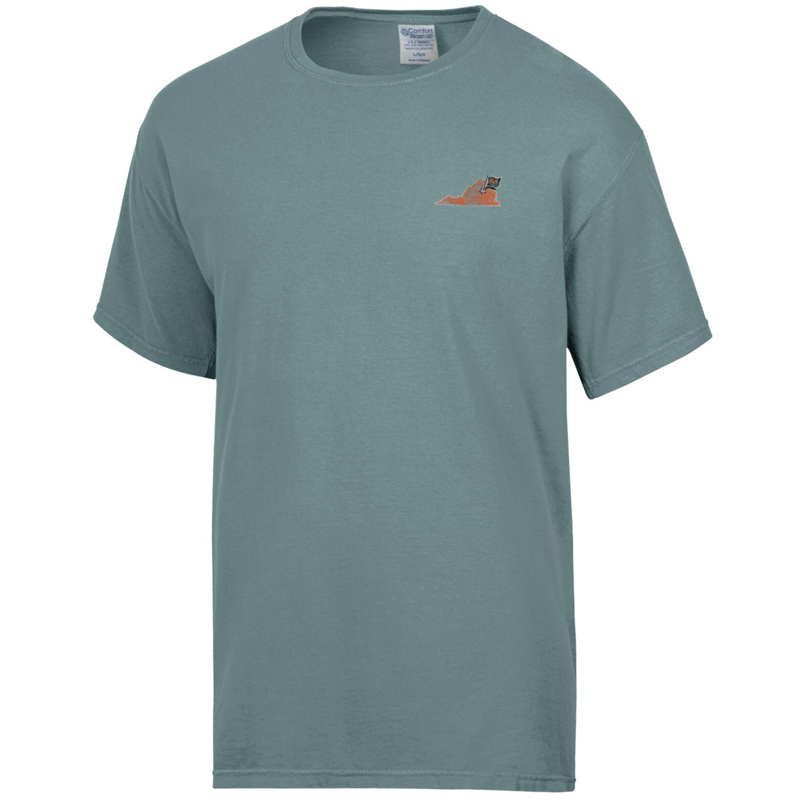 Color Wash Comfort Wash Tiger Head Virginia Logo Tee