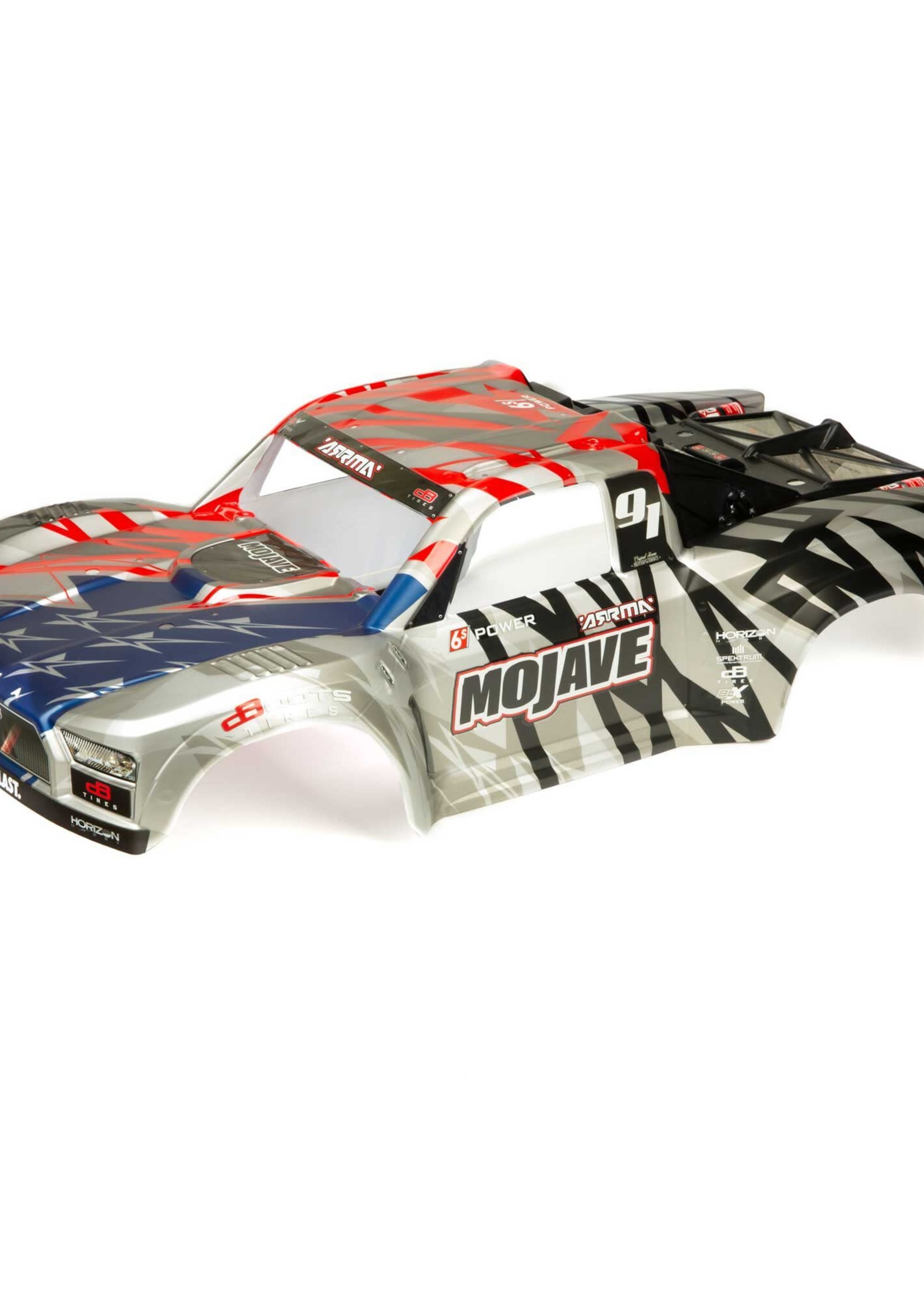 Arrma ARA411005 MOJAVE 6S BLX Finished Body (Sliver/Red