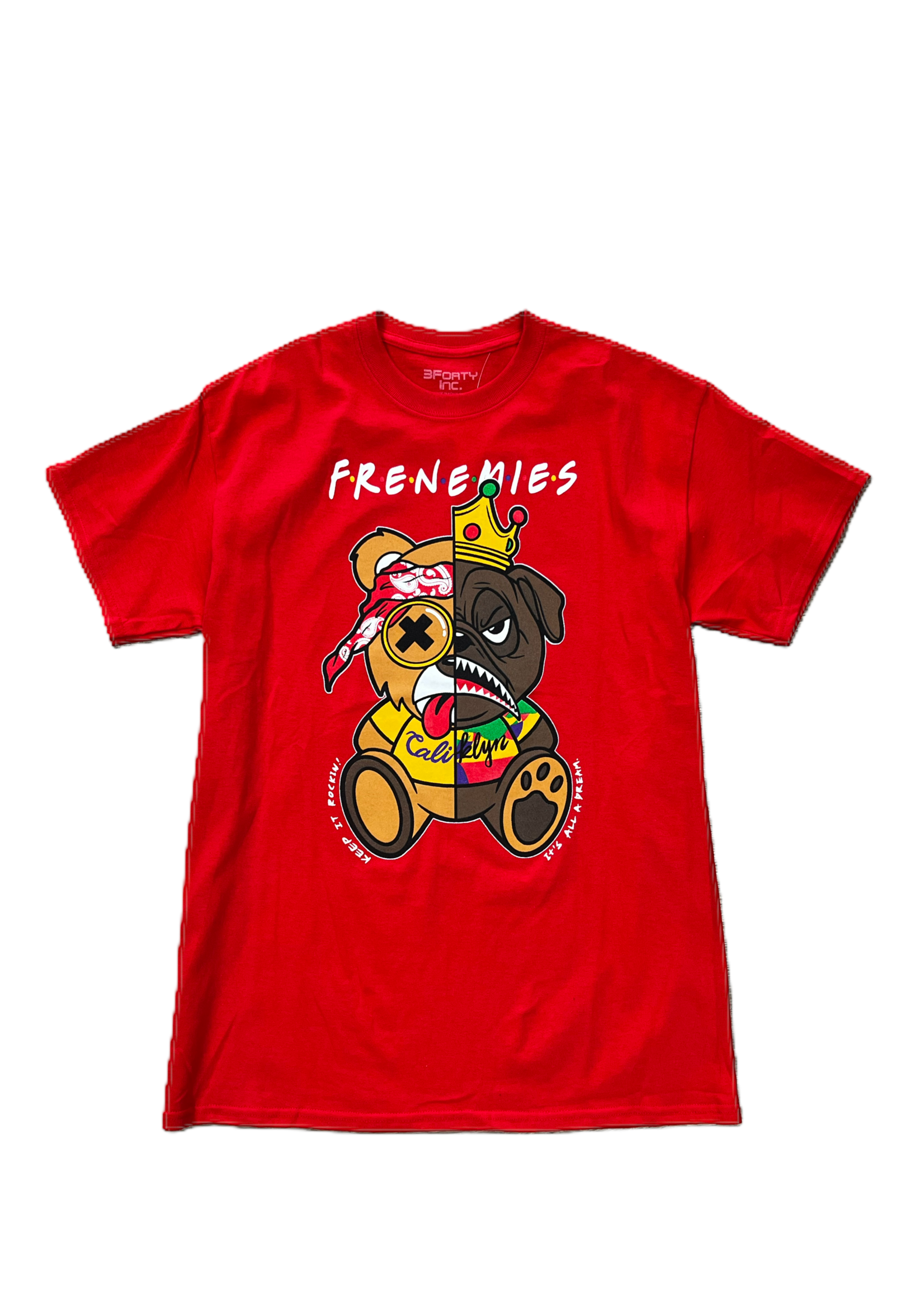 3FORTY FRENEMIES T-SHIRT - (Gold/Black/Red)